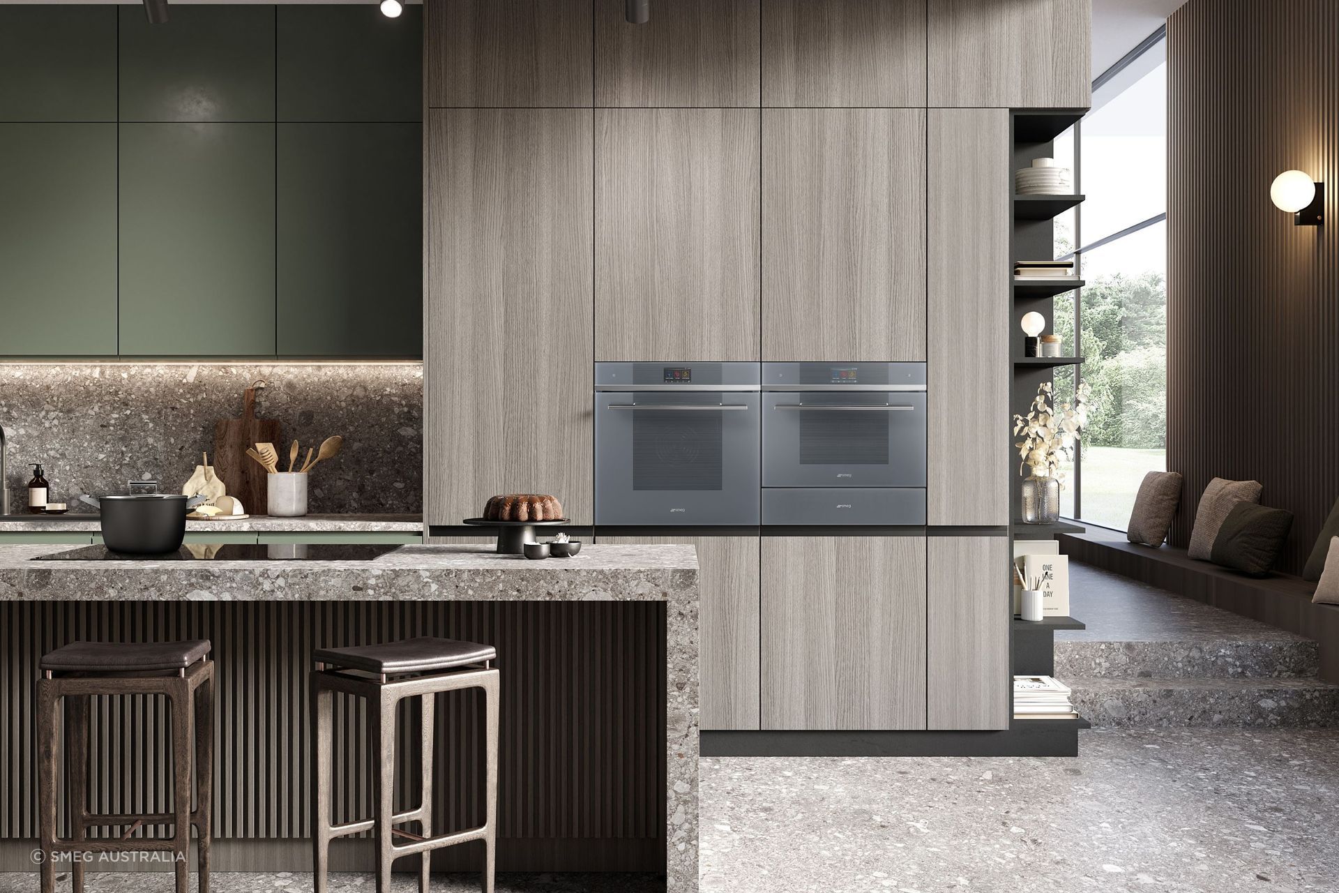 The Linea Microwave Oven with Grill mixes the latest technology with sophisticated Italian design style.
