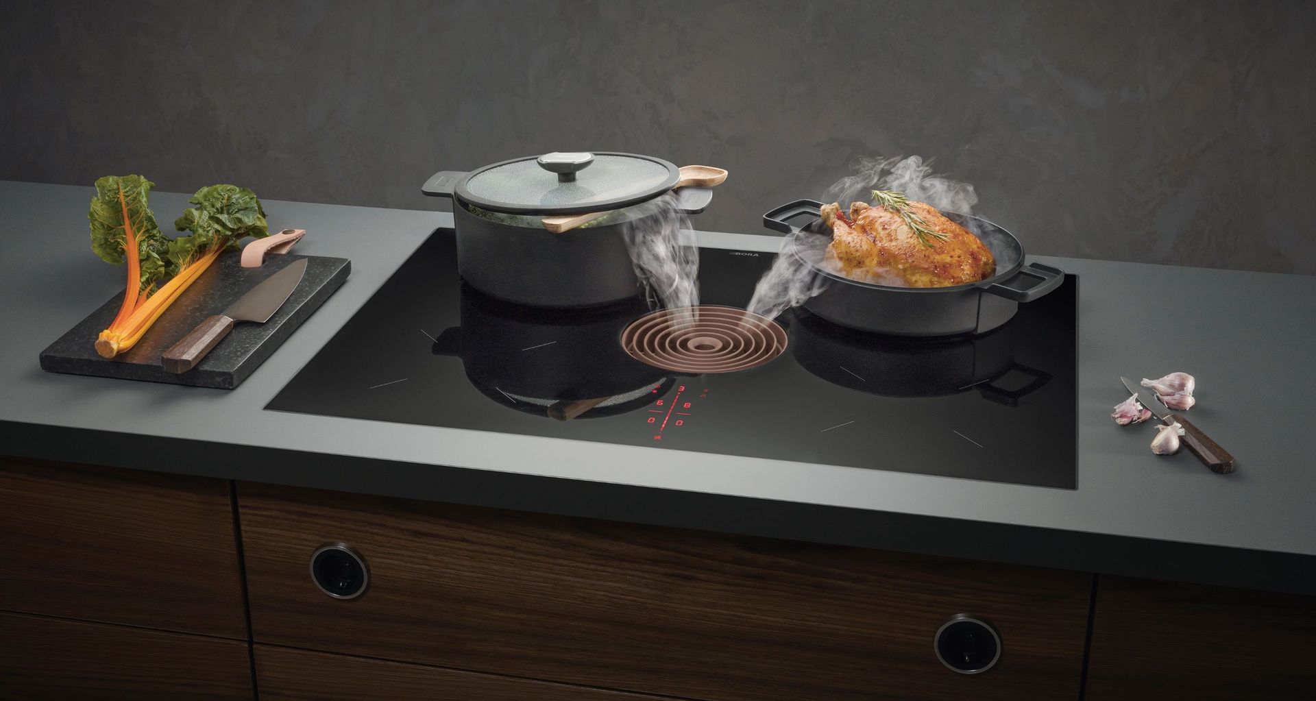 The Bora Pure Combined Cooktop and Extractor.