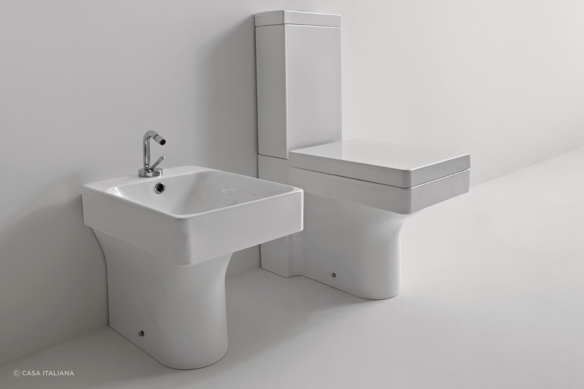 A unique choice with the Cento Rectangular Close Coupled Toilet by Kerasan.