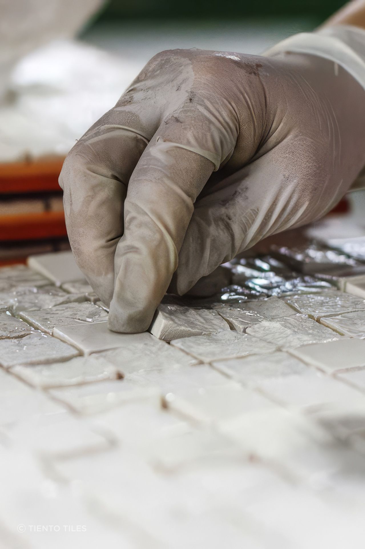 In Japan, modest batches of tiles are handled.