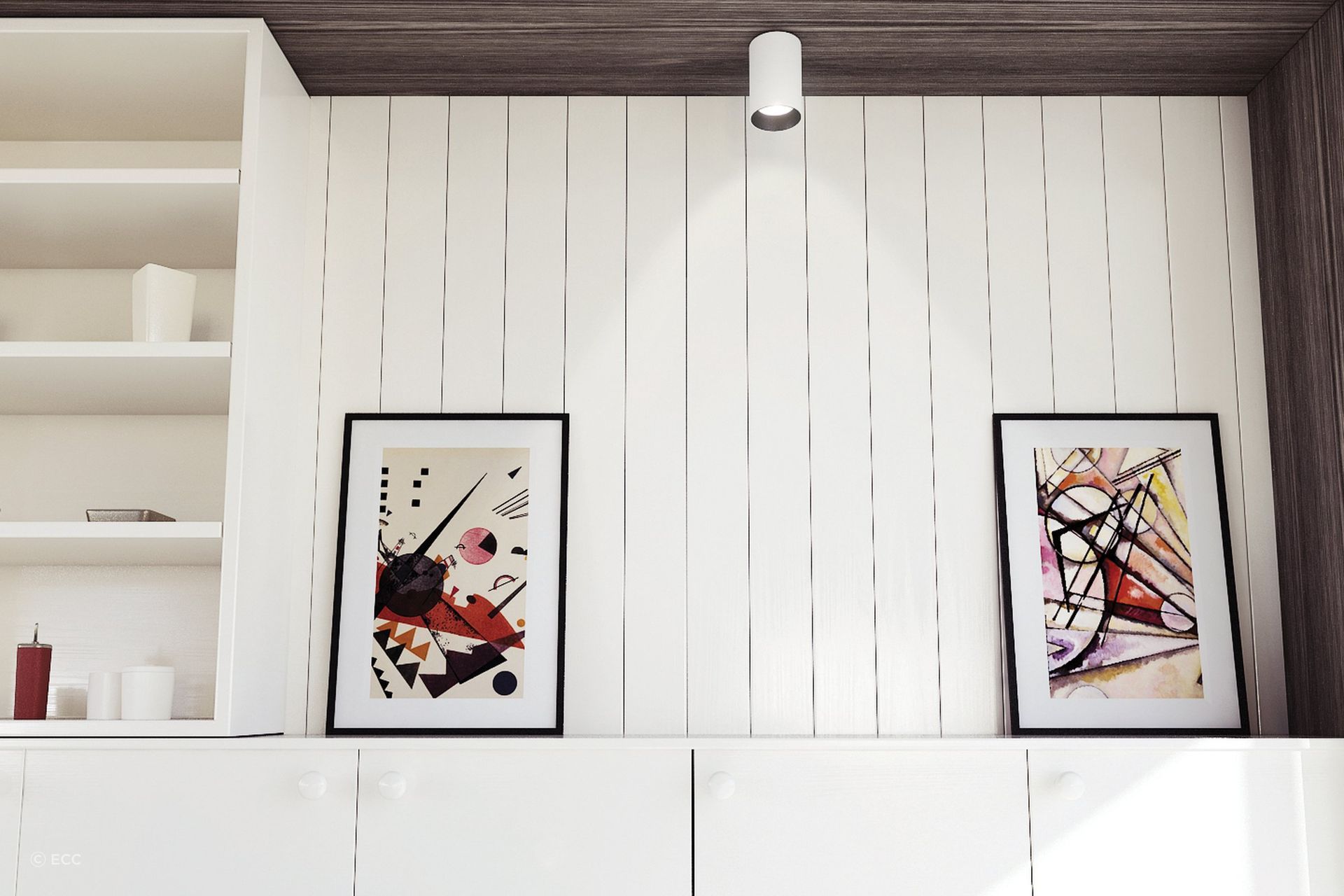 The D Curve Downlight by Brightgreen features a stylish surface mount.