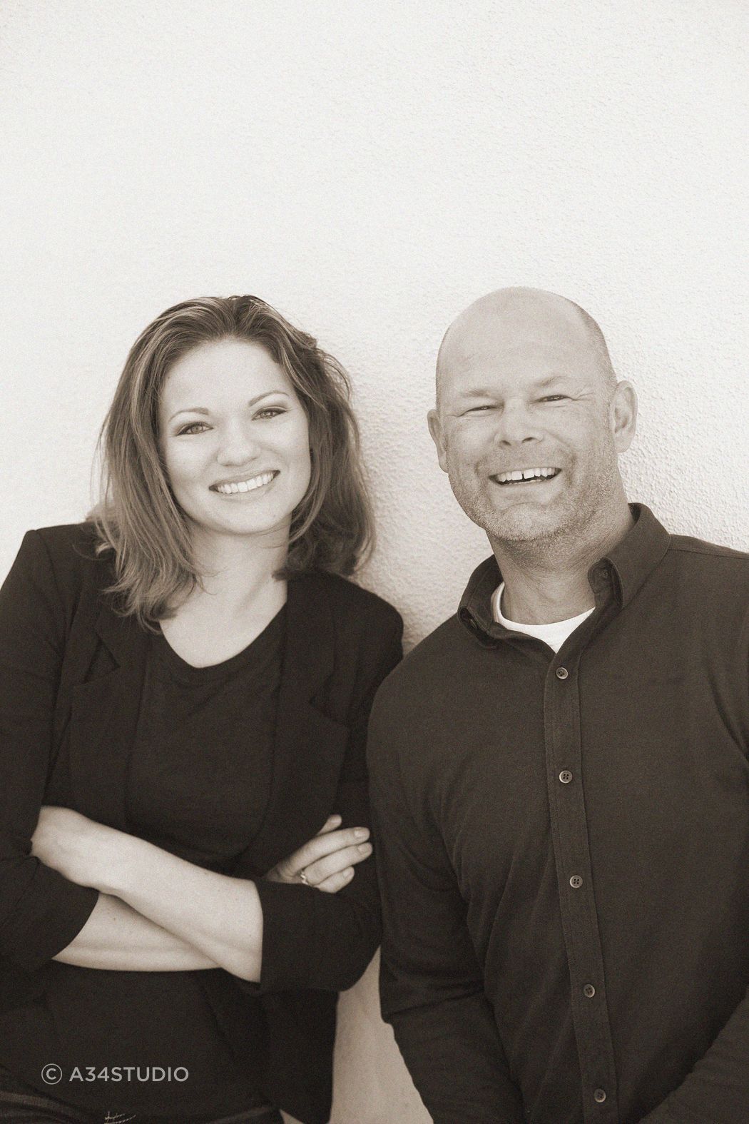 a34studio's Lauren Anderson and Alan McLeod.