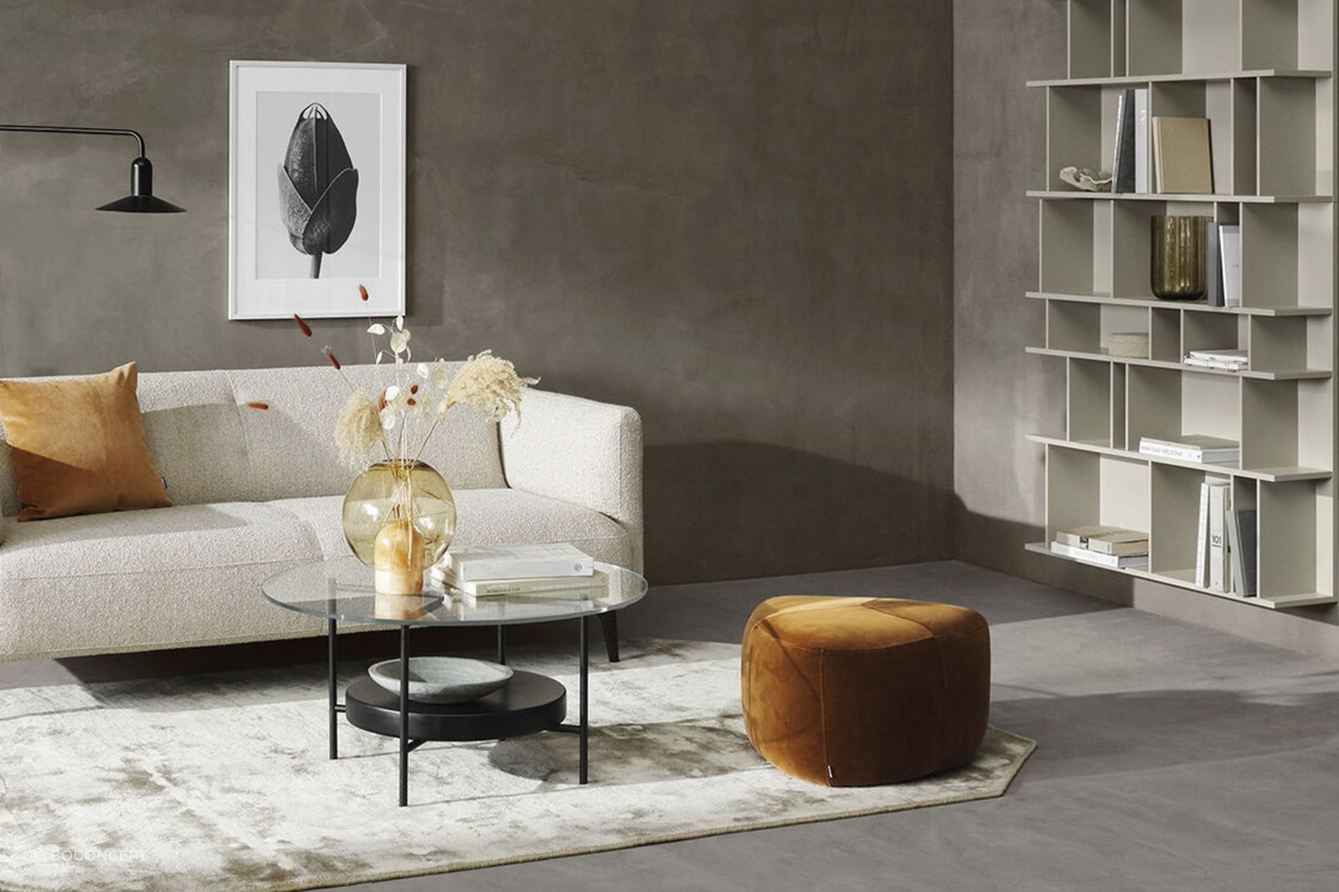 A two tiered round coffee table provides twice the opportunity for gorgeous styling.