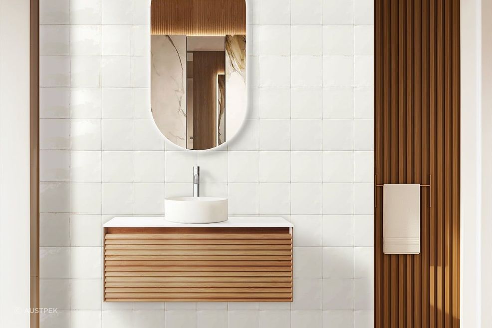 Orio Hamilton | Single Bowl Vanity | 890 | Acacia Wood
By Austpek