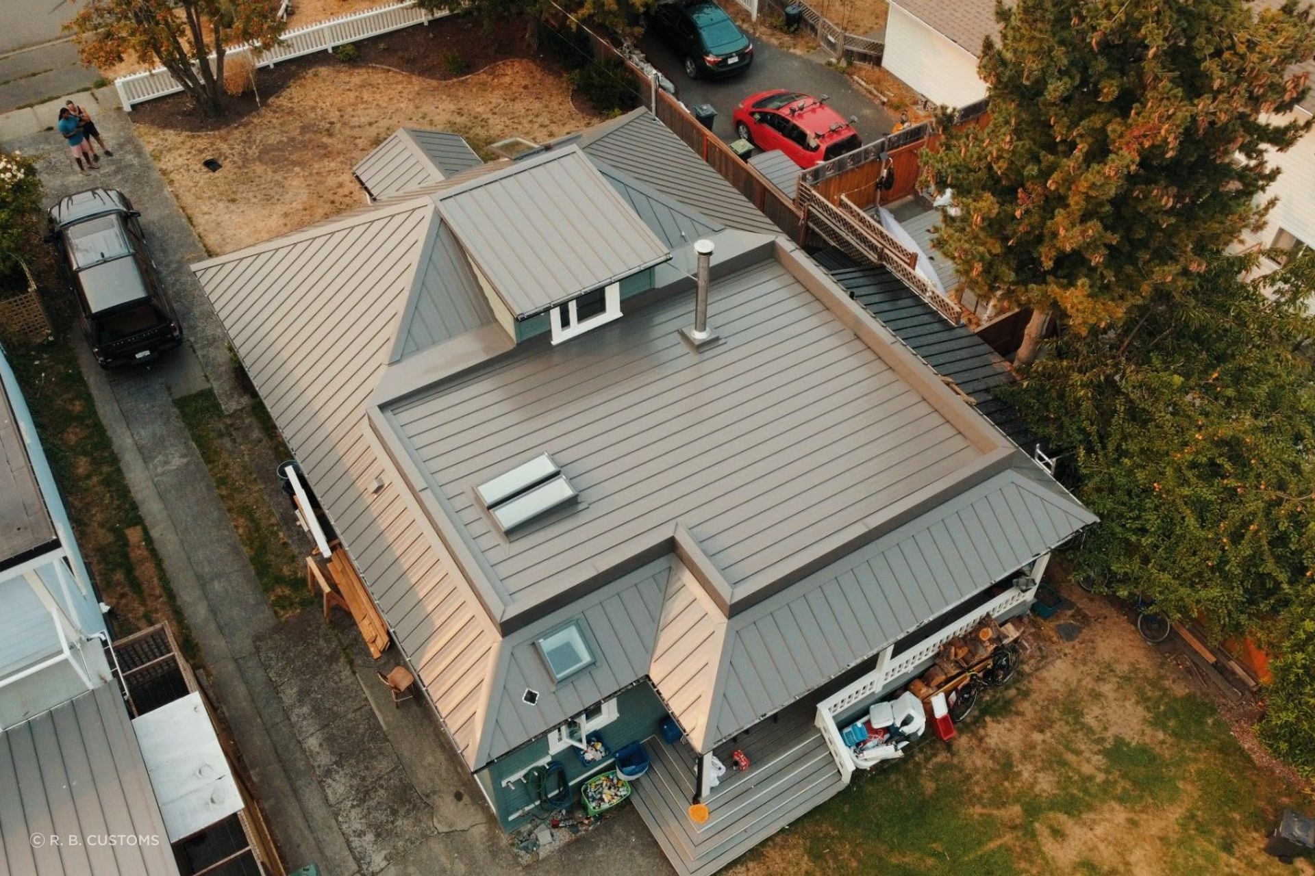 This roofing profile has breathed new life into R.B. Customs' Esquimalt Bungalow project.