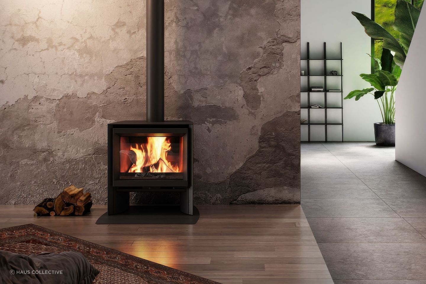 Wood burning fireplaces, infuse a living space with natural, radiant warmth. Featured product: Stuv 6 Freestanding Wood Fireplace.