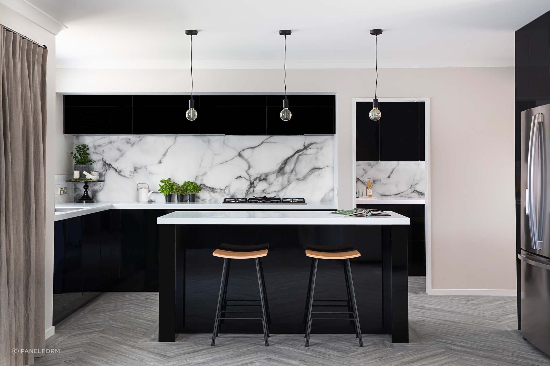Panelform's StyleLite Acrylic Cabinet Doors are low-maintenance, heat and moisture resistant, and are one of the few options that are easily repairable too.