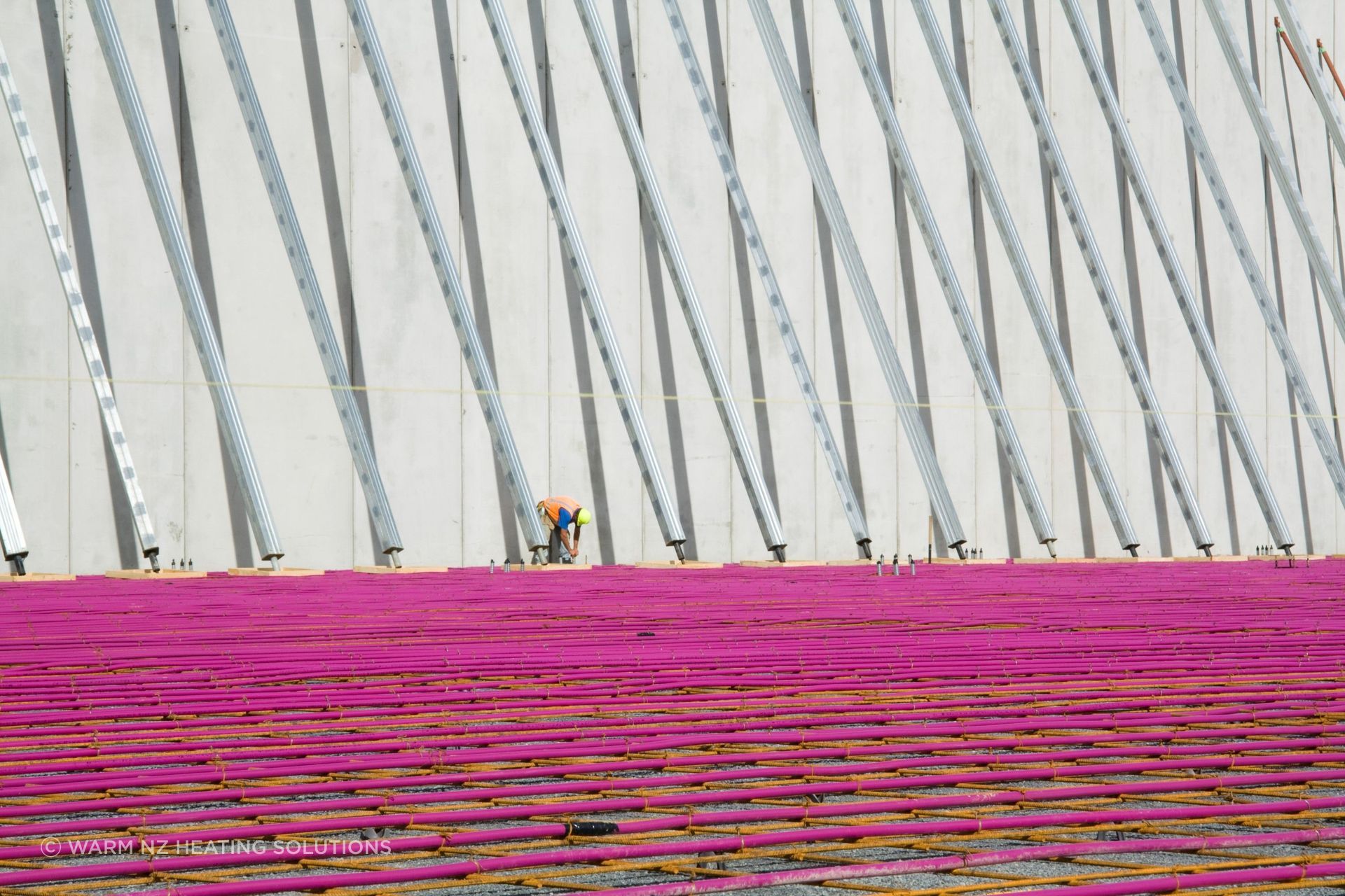 The intricate layout of pipes in this Fonterra Freezer project by Warm NZ shows the necessity for expertise in this field of work.
