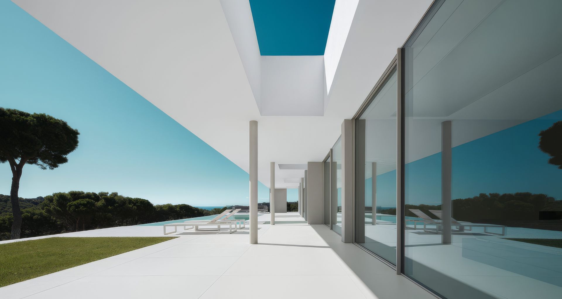 Perched on a plateau above a steeply sloping site, the Costa Brava House by Mathieson Architects is a luxury abode in north eastern Catalonia commanding panoramic views of the Mediterranean Sea. Image credit: Romello Pereira.