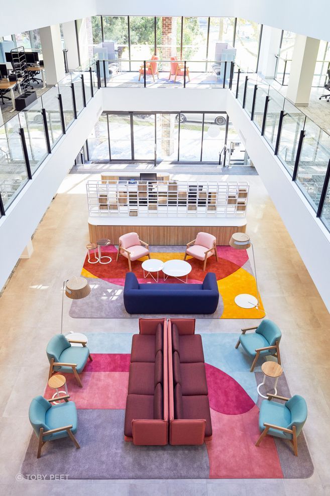 Two custom Designer Rugs made for The Benevolent Society, designed by Futurespace.