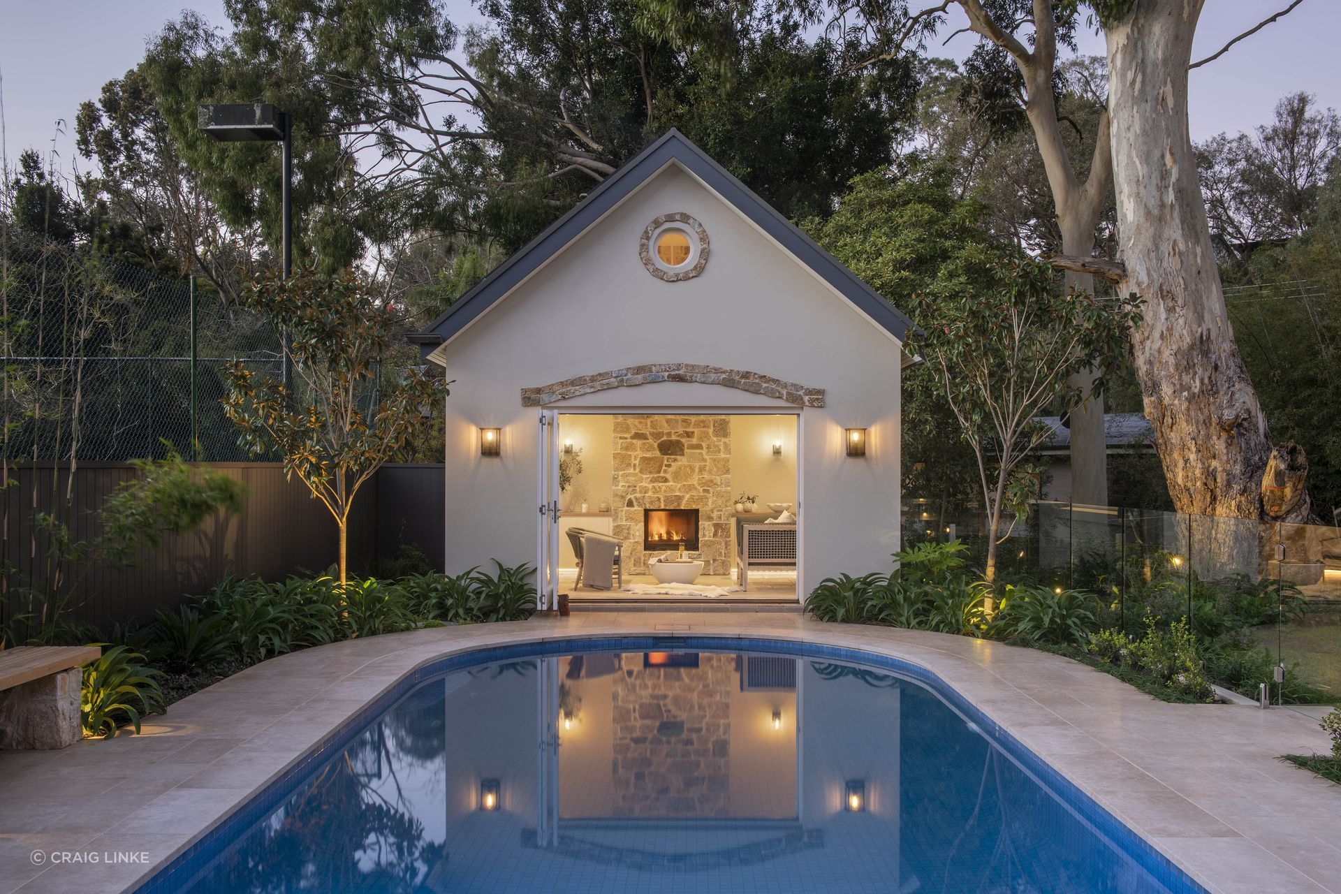 This outstanding Pavilion features strategically placed LED lighting that gives the entire pool area a special atmosphere. Featured project: The Pool Pavilion - Craig Linke Bespoke Building