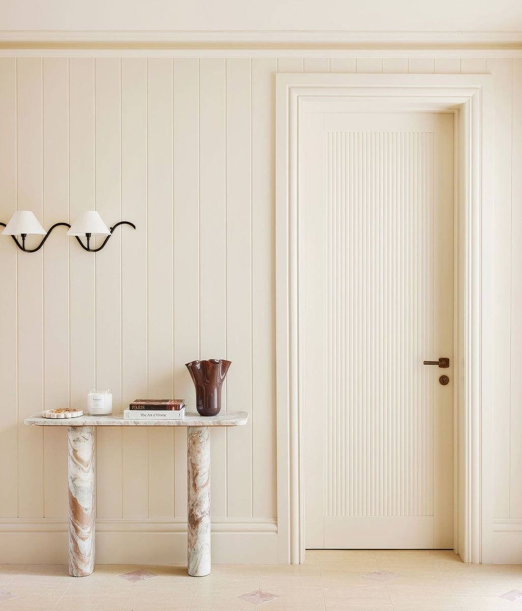 The architectural mouldings giving Maison Soleil its French country character