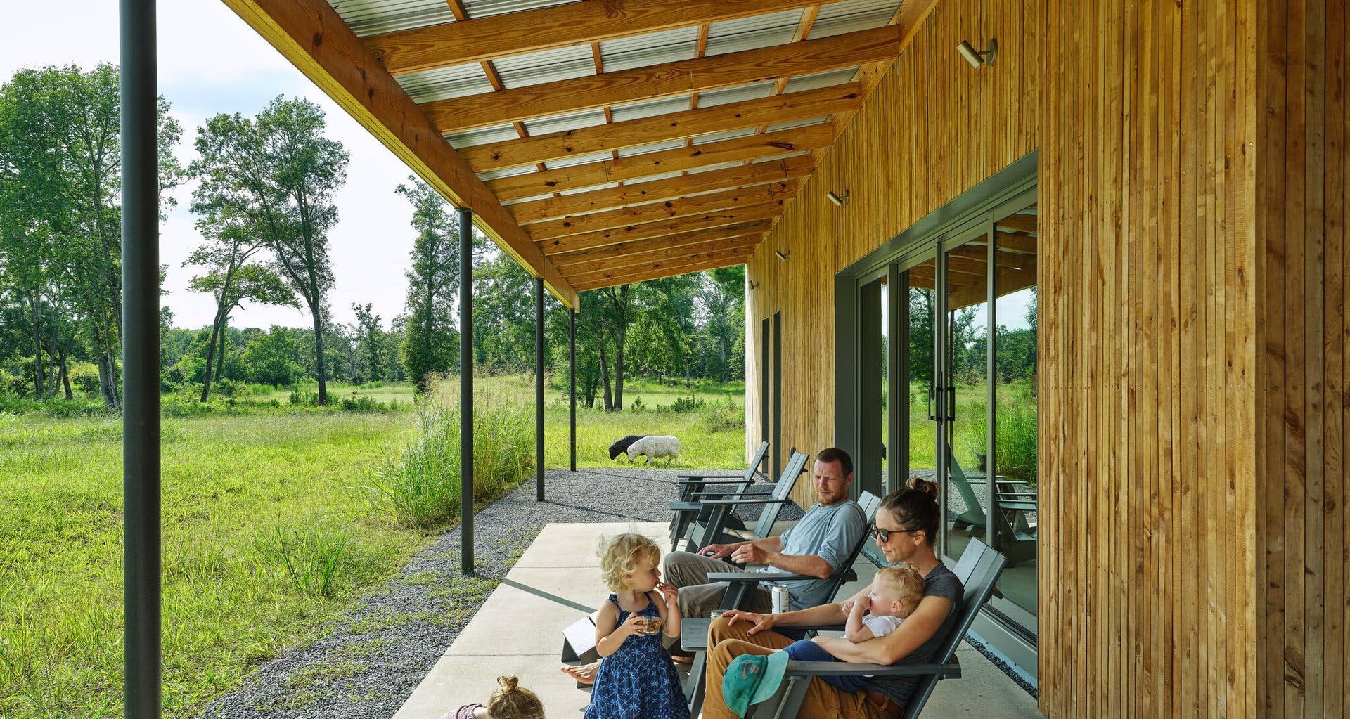 Peyton Coles and Peanut Belk built a contemporary house for their family at Wild Hope Farm in Chester, S.C., with help from Joe Filippelli of North House Architects.