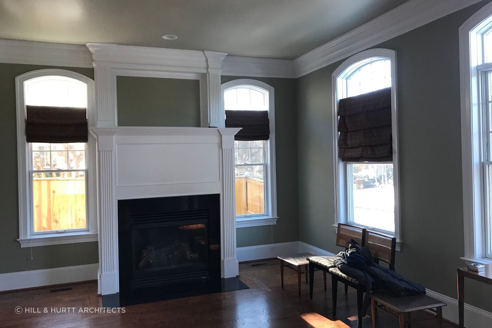Before: The original living room, pre-renovation.