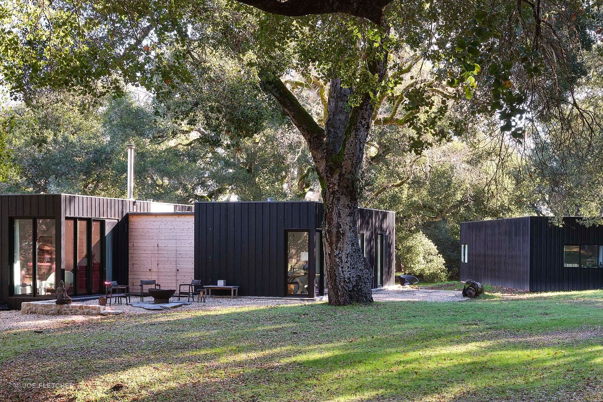 Carmel Valley Residence: Designed for intergenerational living, it includes a small home for a family of four and an ADU. Trails connect the homes to nearby community amenities such as restaurants, recreation facilities, and children’s programs, while also supporting environmental education in partnership with local non-profits.