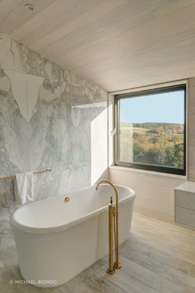 The primary suite bathroom