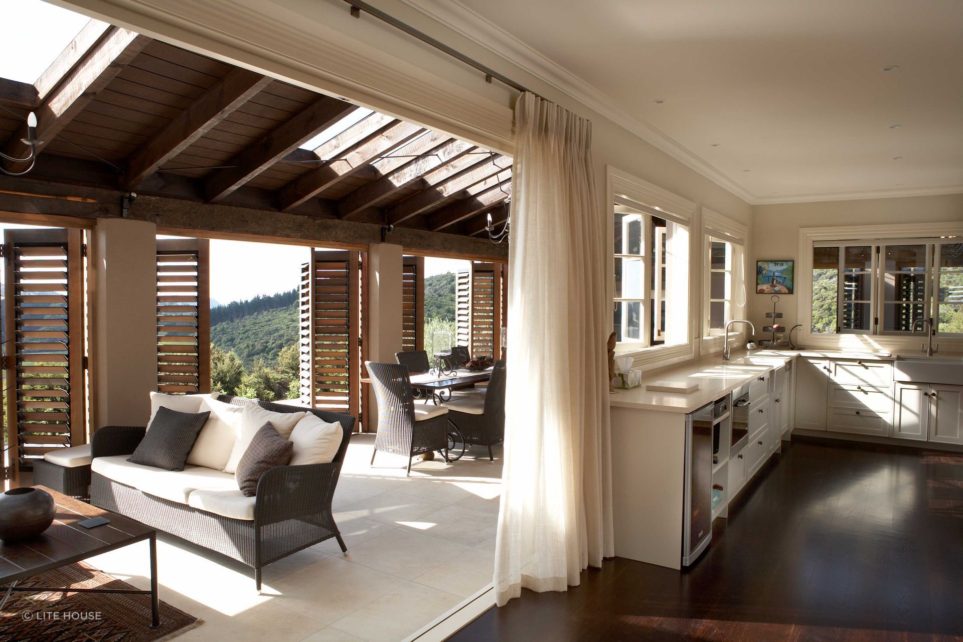 Luxury styling, features and furnishings — hallmark traits of a Mediterranean style interior.