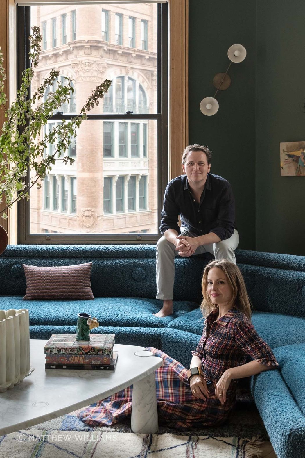 Damian and Britt Zunino in their Manhattan loft.