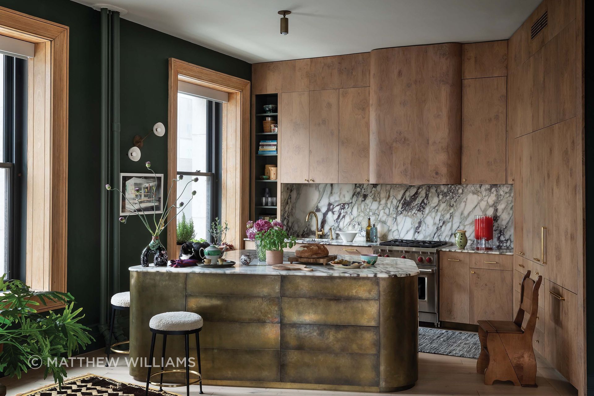 The kitchen in the couple's Manhattan loft.