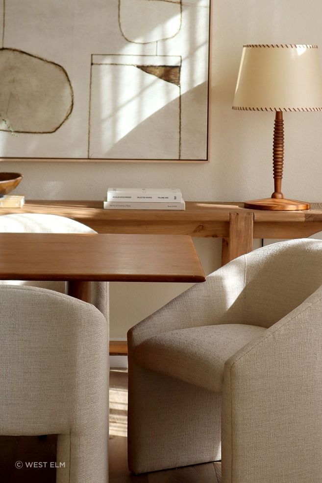 The Adler Dining Chair features a hatched texture and multicoloured, tonal threads that help mask potential wear and staining.