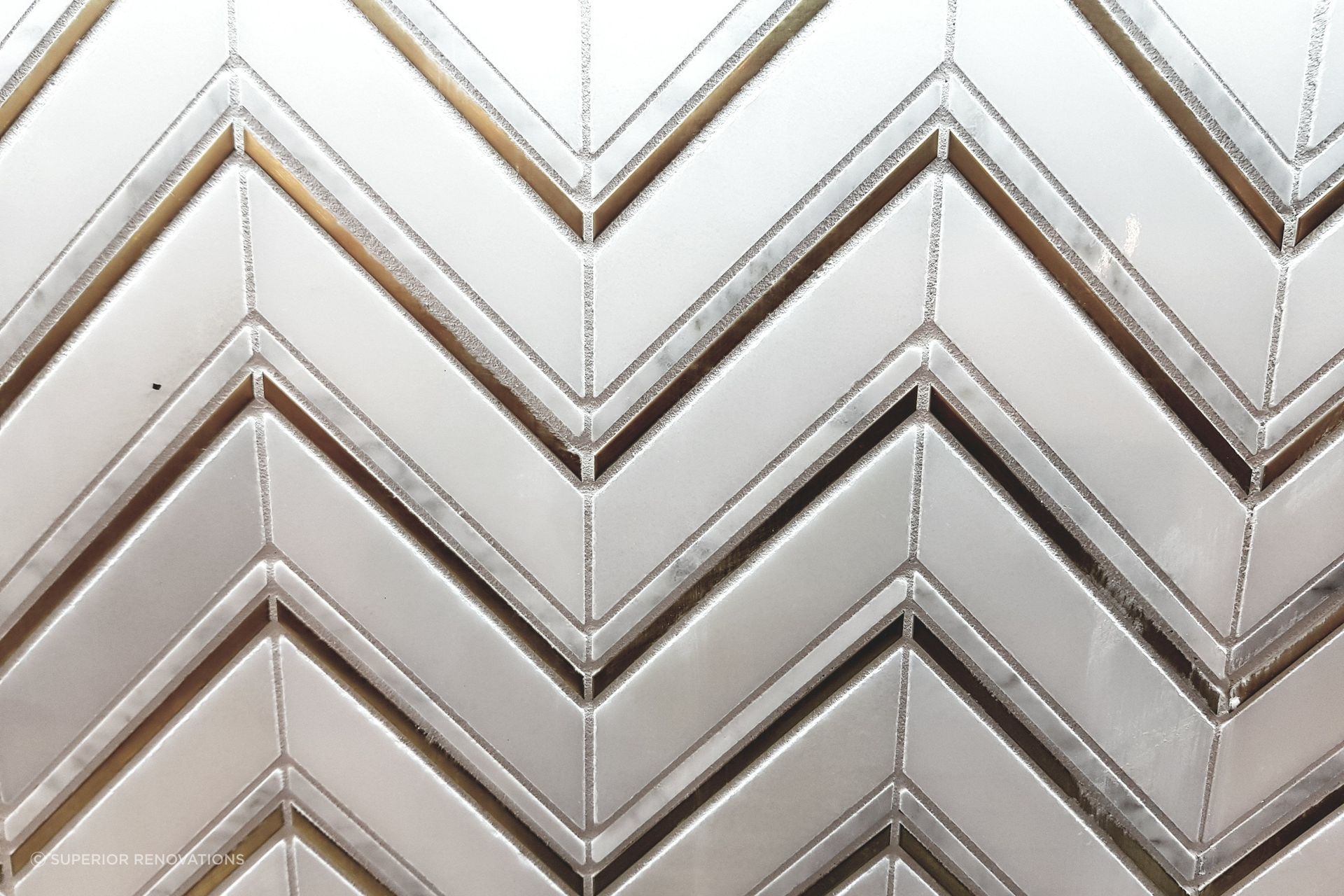 A close up look the feature wall. You may not be able to see the 3d effect in this picture but it can be seen in our kitchen showroom.