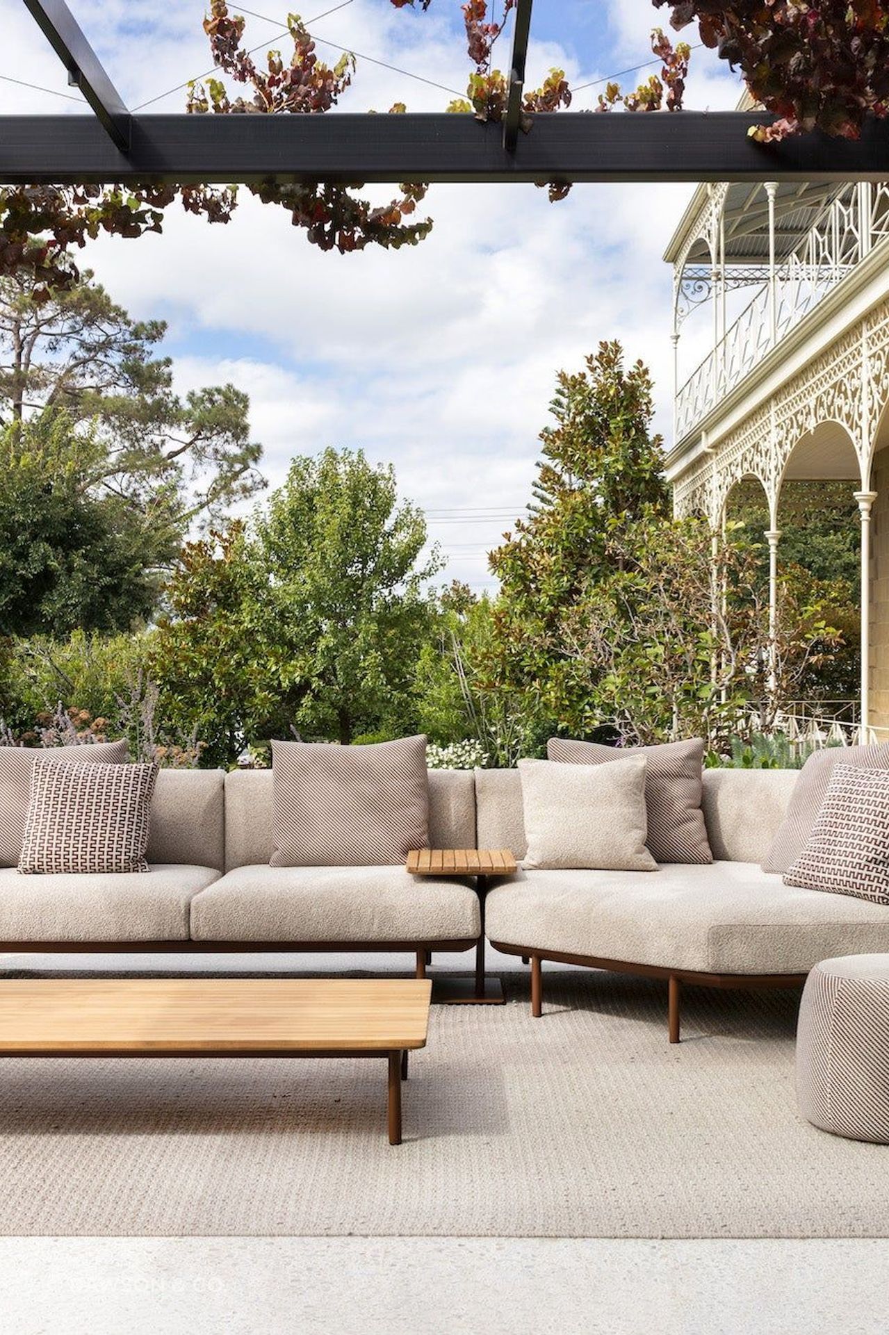 Addis Bay Outdoor Sofa, Addis Bay Coffee Table, Addis Bay Side Table.
