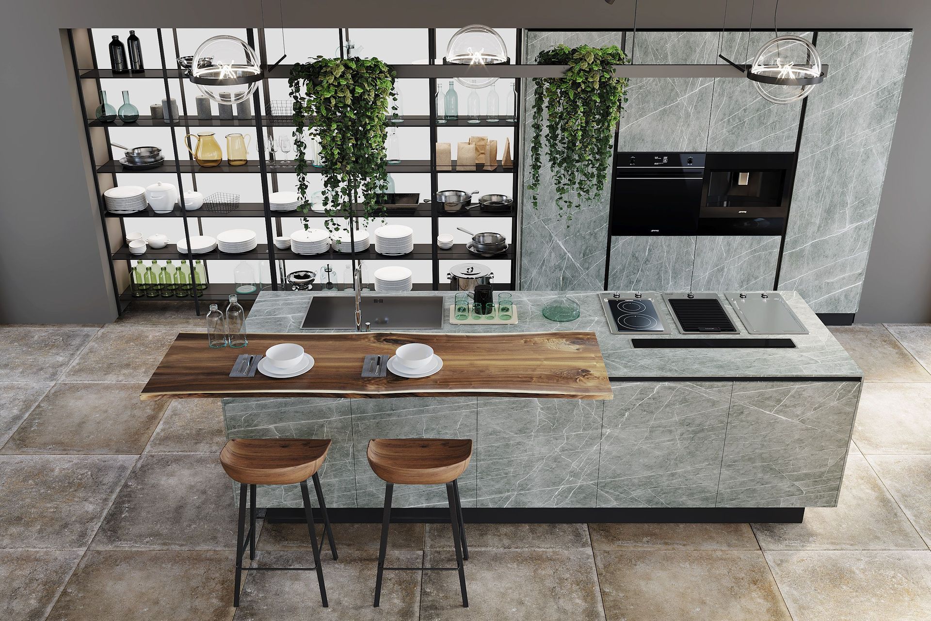 An indoor kitchen can seamlessly flow into an outdoor area with the right design