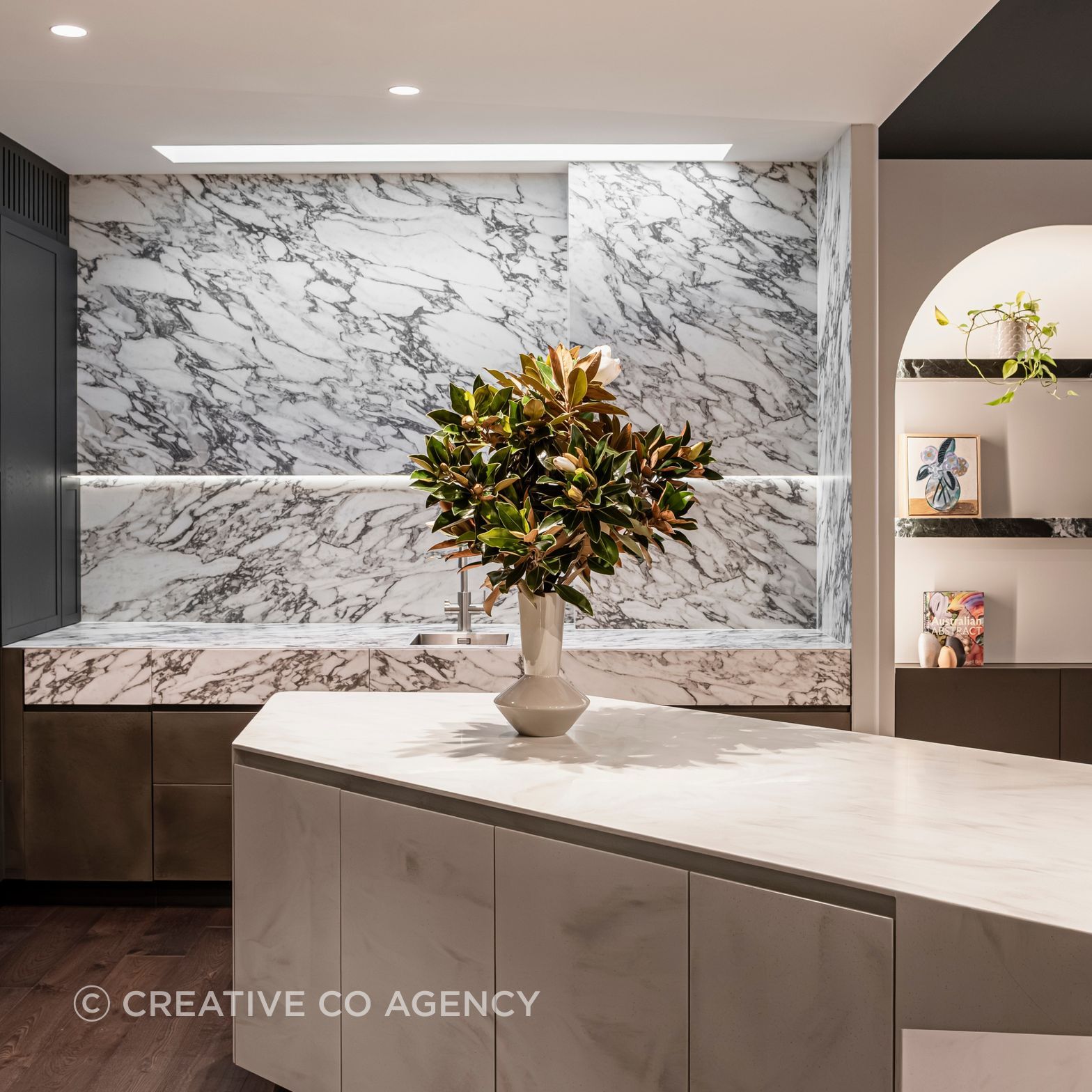Experience a range of hidden storage solutions within the CBGH Studio, elevated materiality and cleaver design details