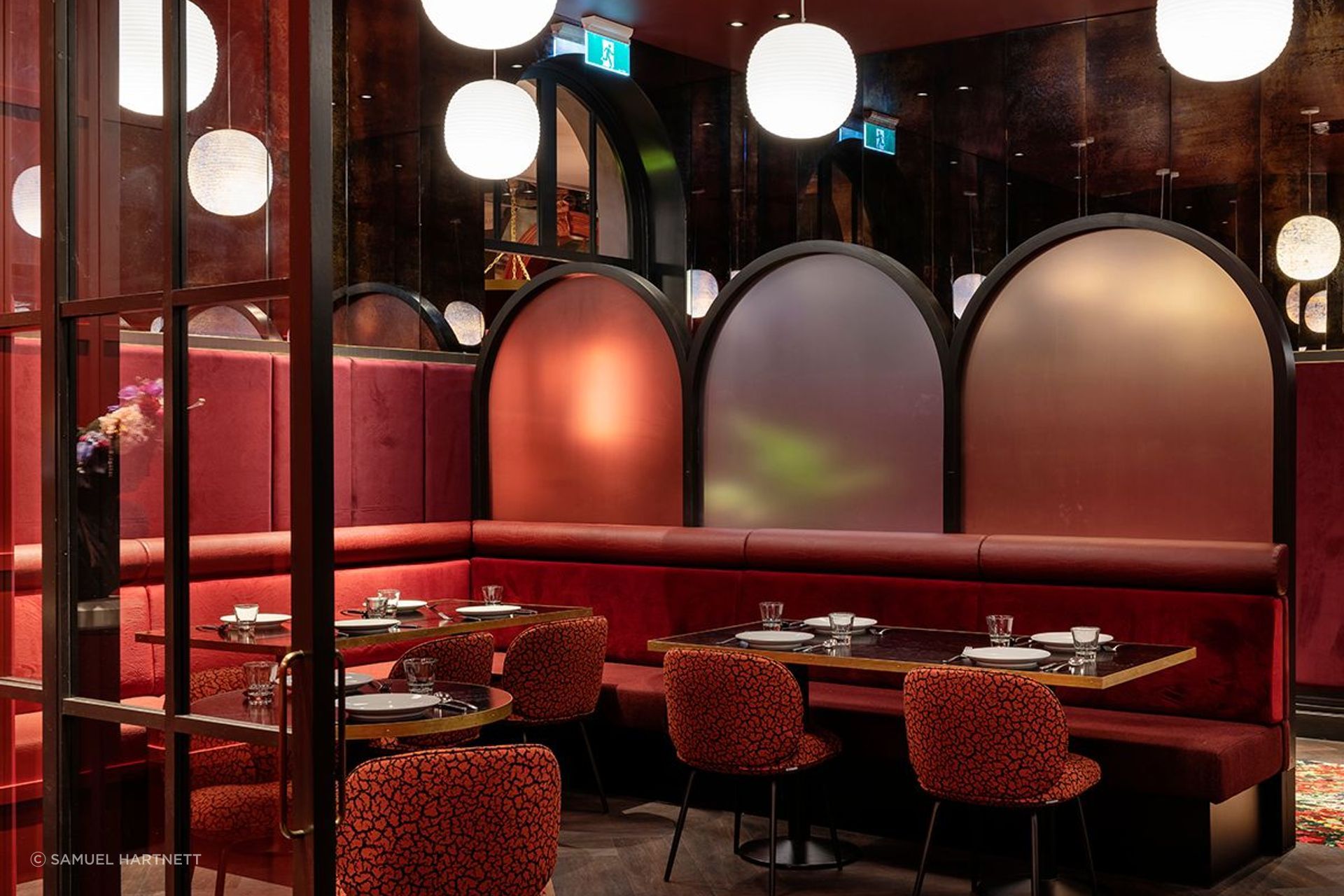 The Mullit dining chairs are by Sancal and The Arc Dept created the custom resin dining tables.