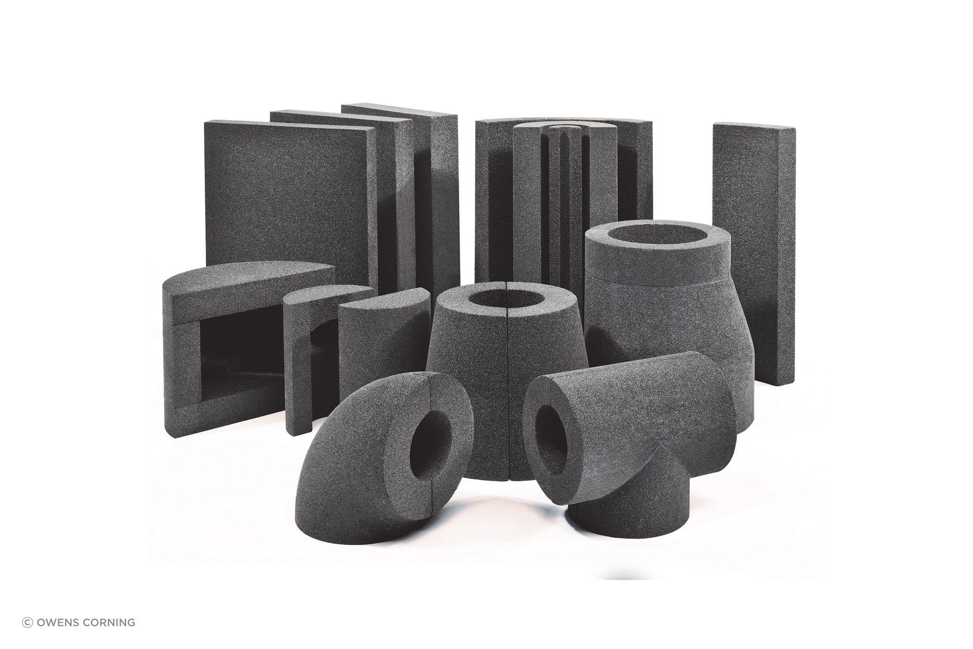 FOAMGLAS cellular glass insulation can be custom shaped to suit a range of applications. 
Image courtesy of Owens Corning. Used by permission.