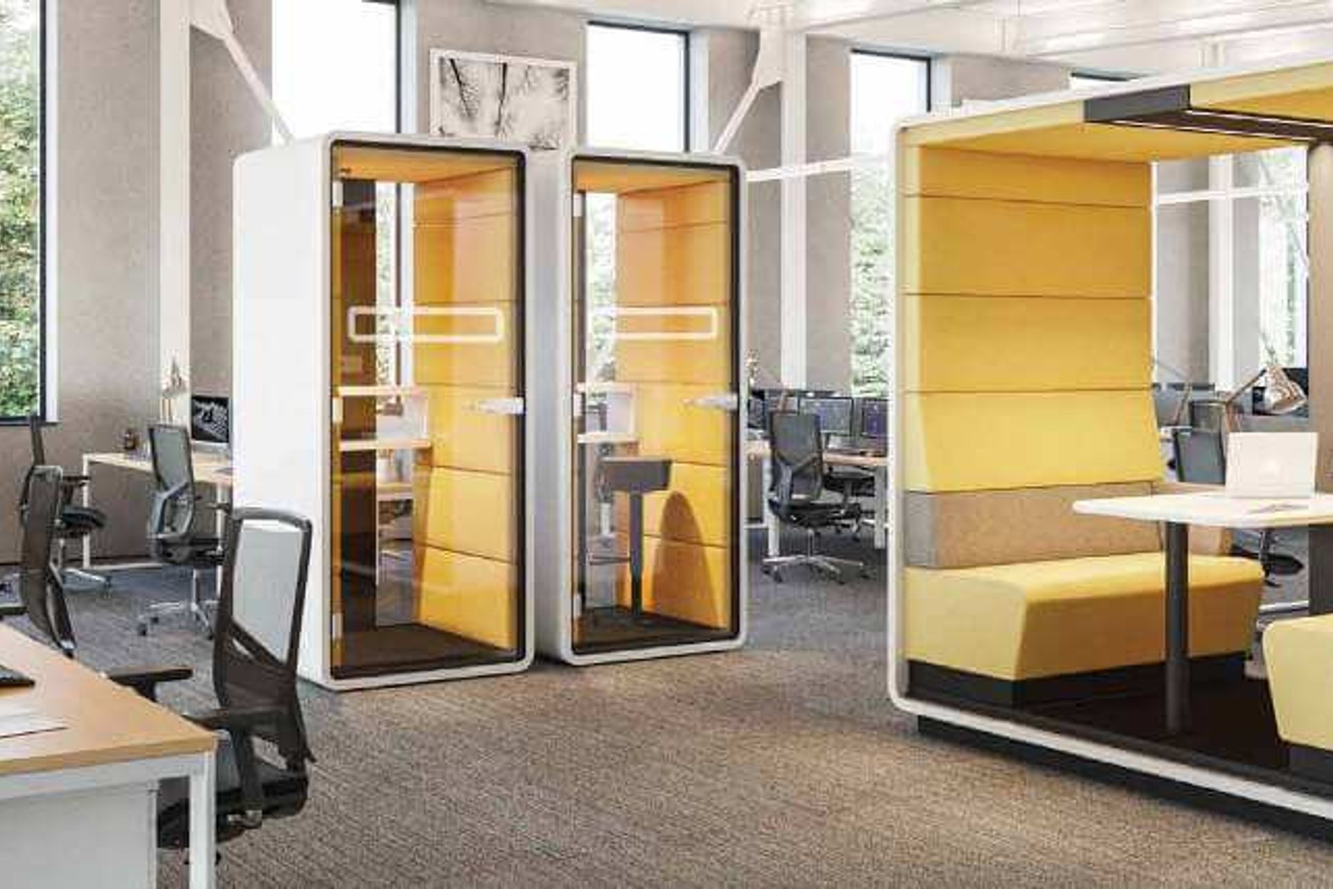 Hush Meet Open Pod and Hush Phone Acoustic pods