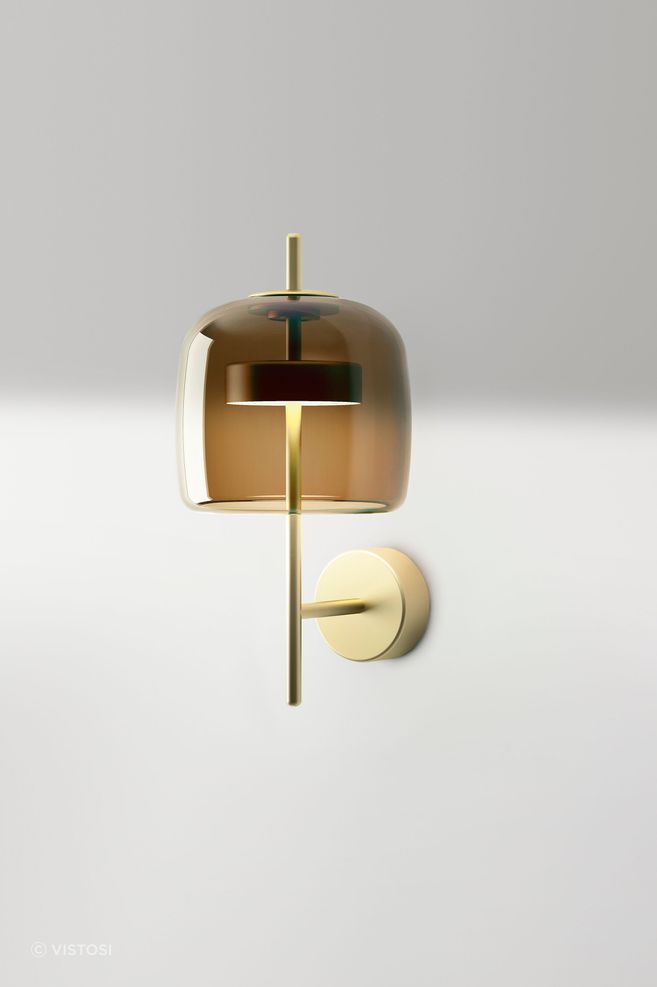 Jube wall light in burnt earth Murano glass