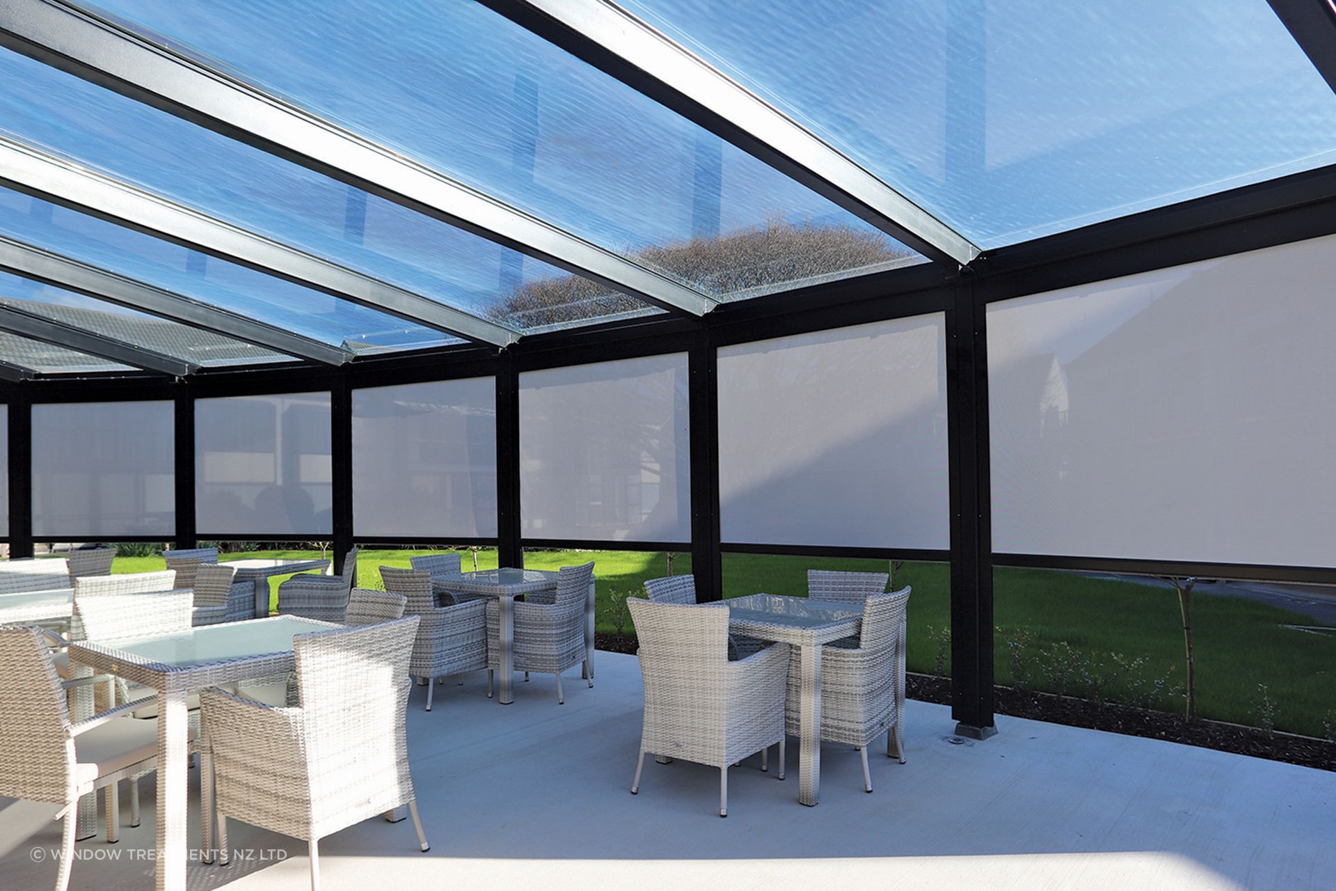 Motorised Securo Exterior Blinds for climate control solutions.