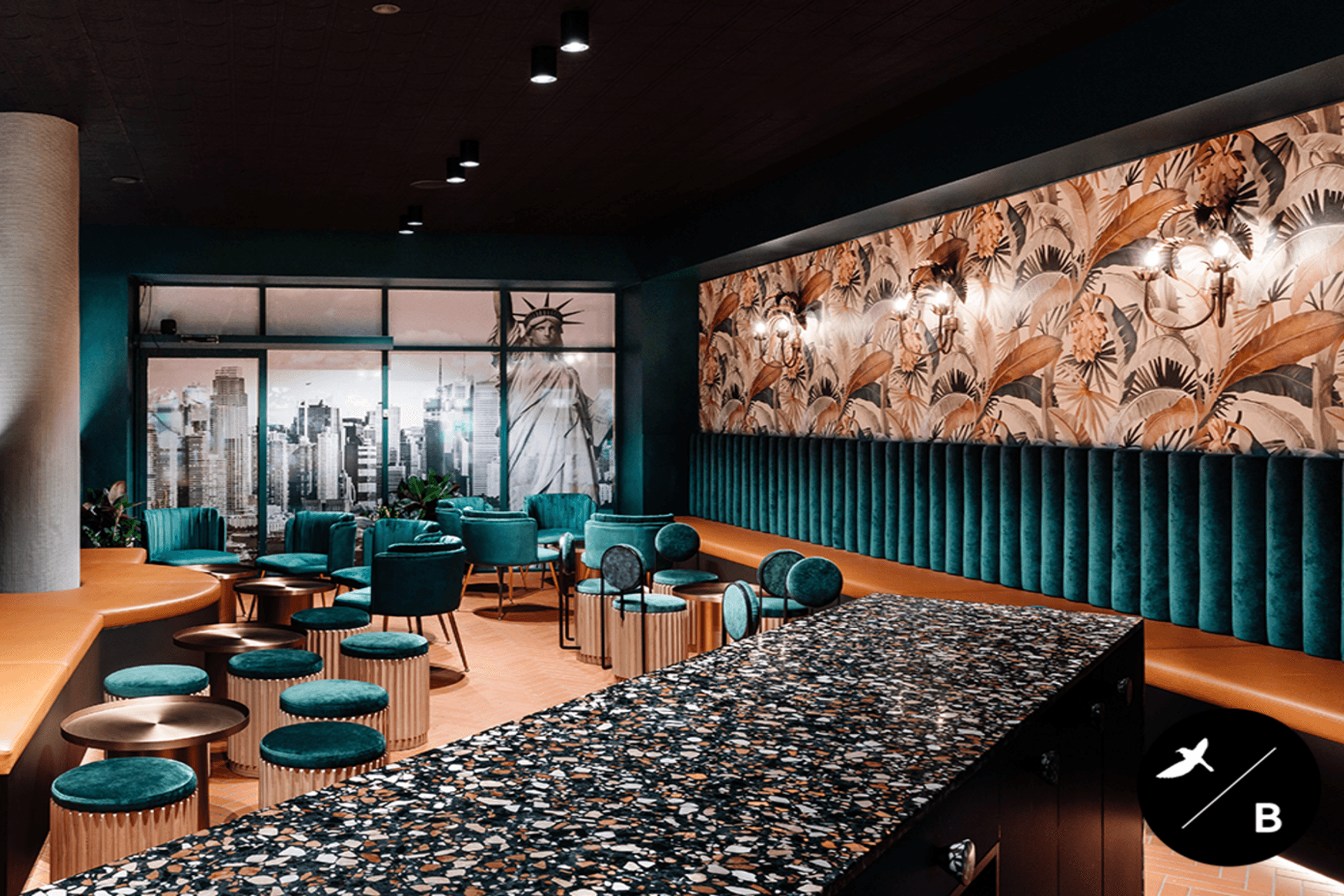 Luxurious and durable seating is a must in hospitality venues. Interior Design &amp; Furniture Curation: Birdblack Design. Builder: Big Island Construction. Photography: Better Together Photography Co.