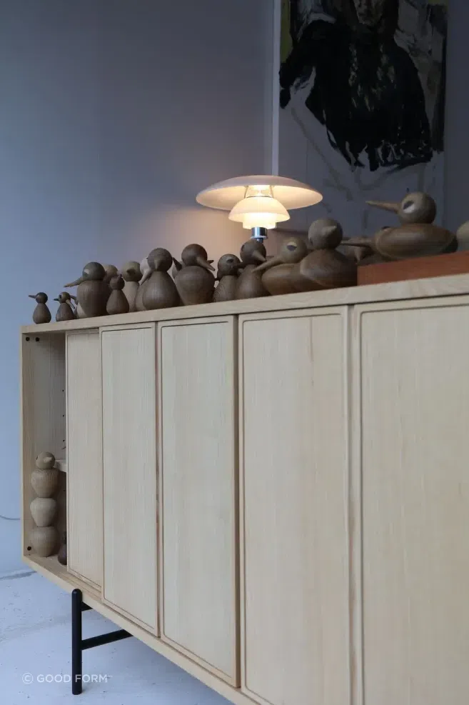 The travelling exhibition of Kristian Vedel birds, currently in New Zealand at Good Form.