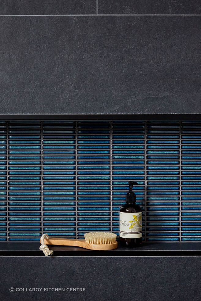 Bathroom nooks can store soaps, brushes and shower gels.