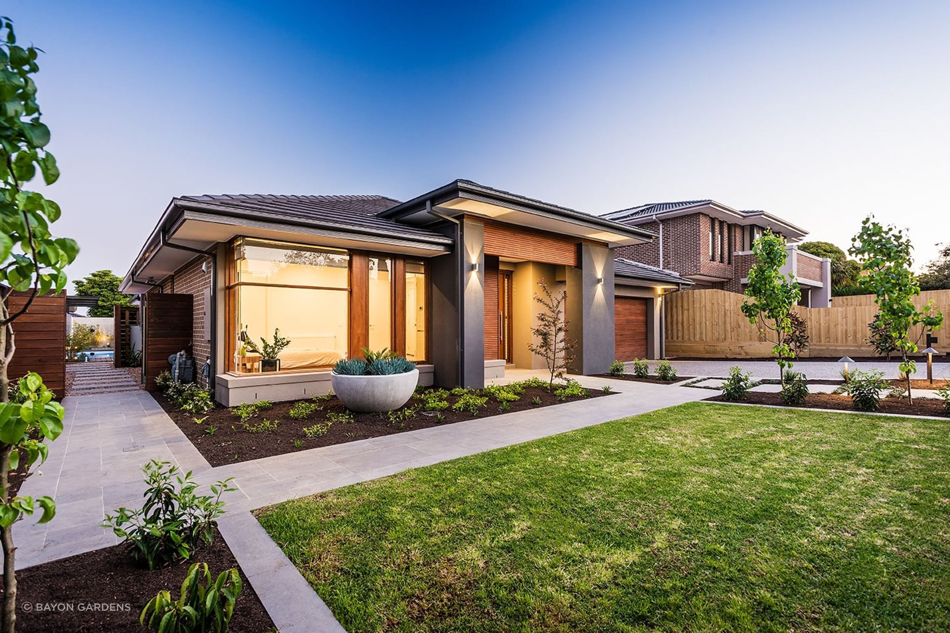 Clearly defined flower beds can give a front garden or yard a structure