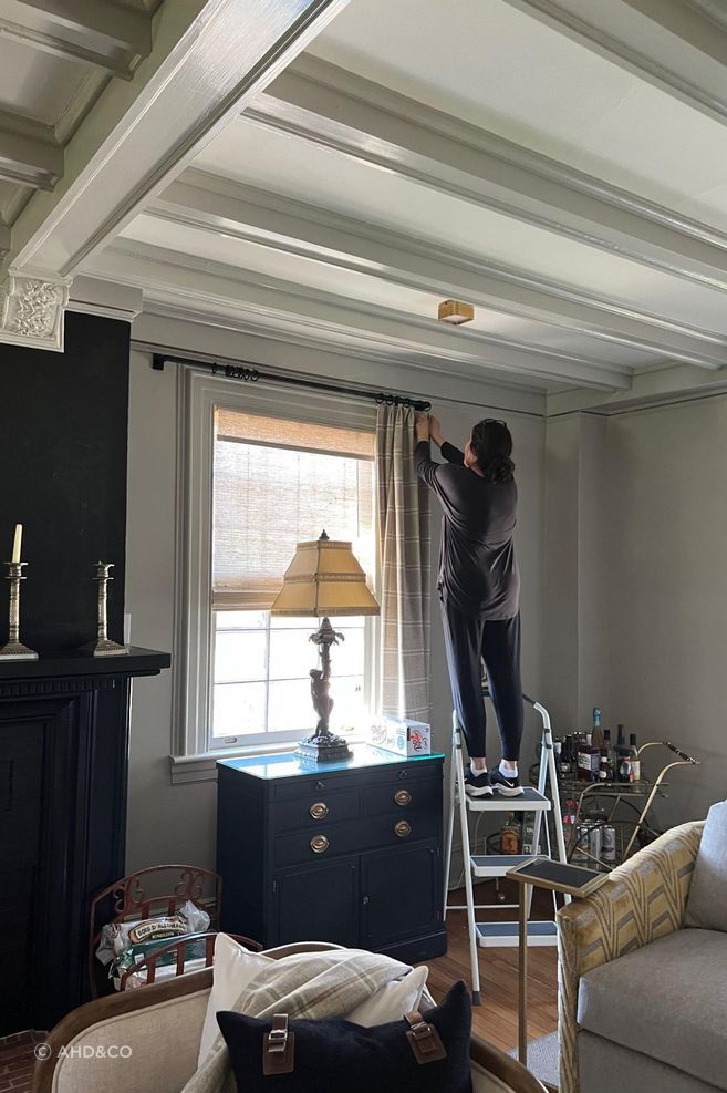 The same room, in the midst of finishing touches.