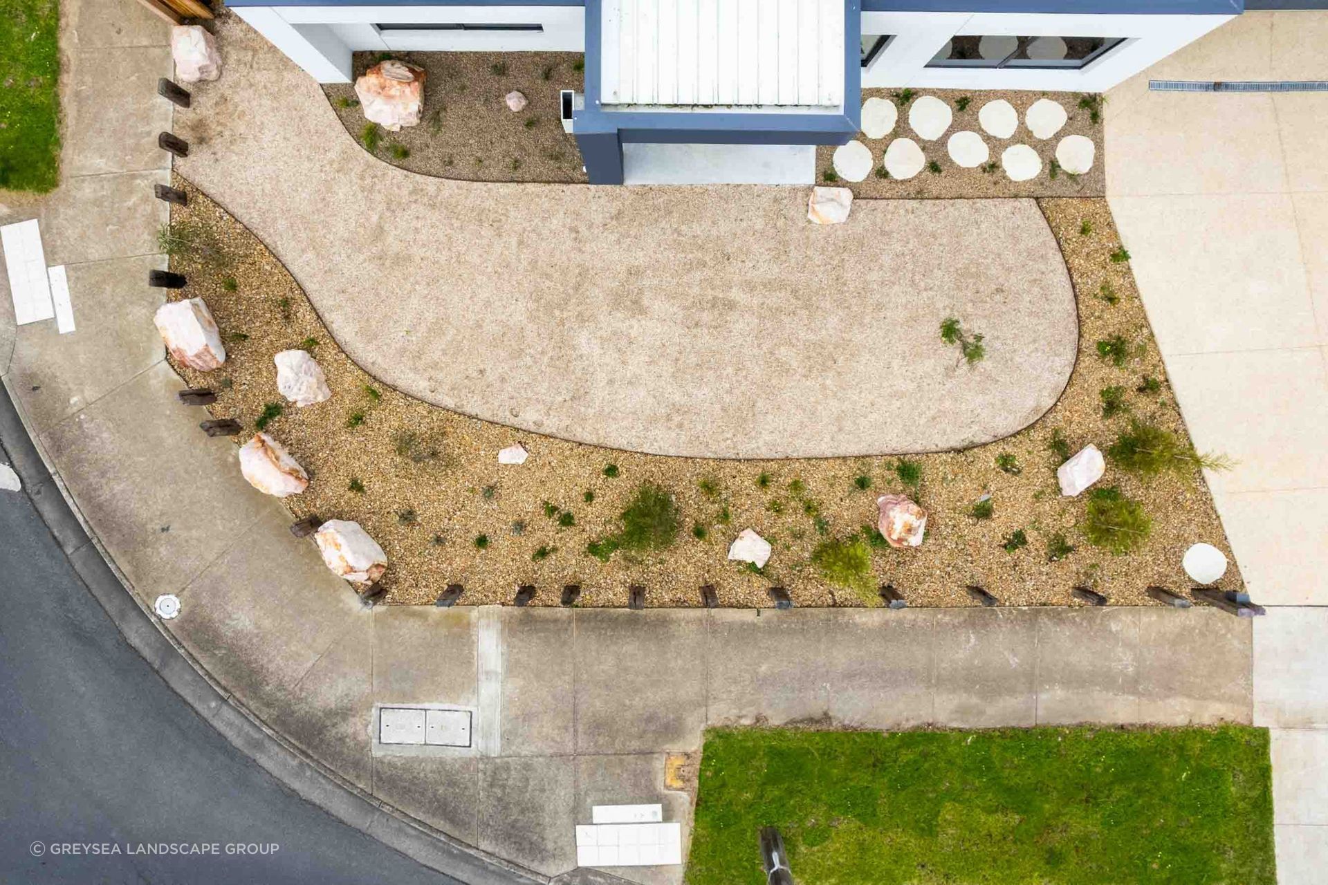 You don't need to overload your front garden in order to achieve the look you want