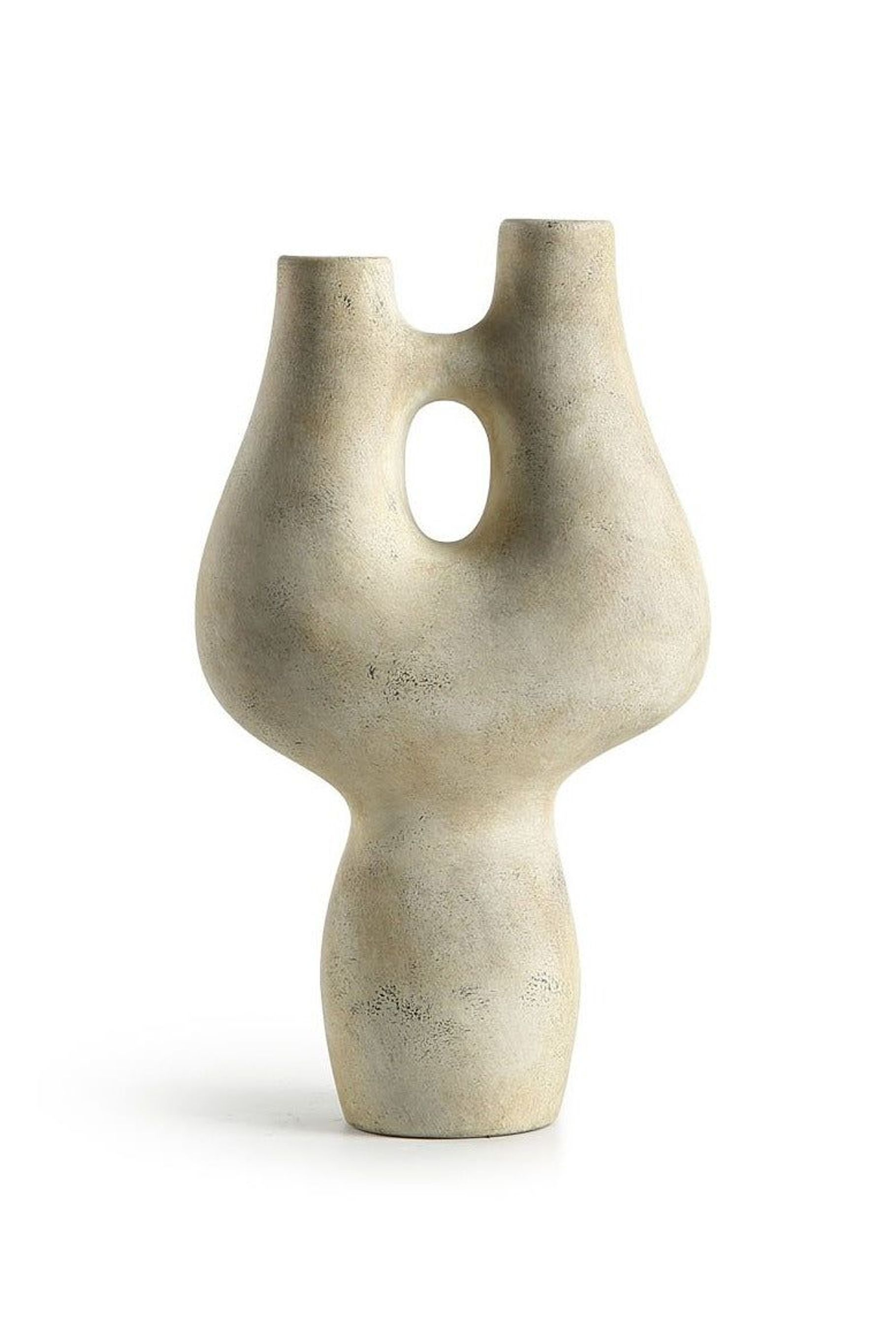 Circular Series ceramic vase in Ivory by Bubuland Home
