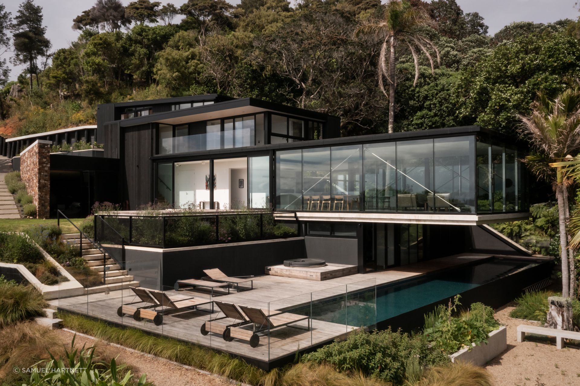 The home is a far cry from the original dilapidated villa and overgrown century-old farmstead. But it is just as independent: “This house is completely self-sufficient. So it's got solar, it's got water, it has its own effluent disposal system.”