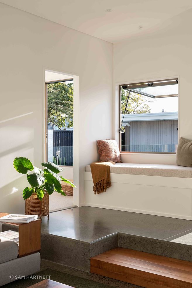 The master suite is accessed through the lounge.