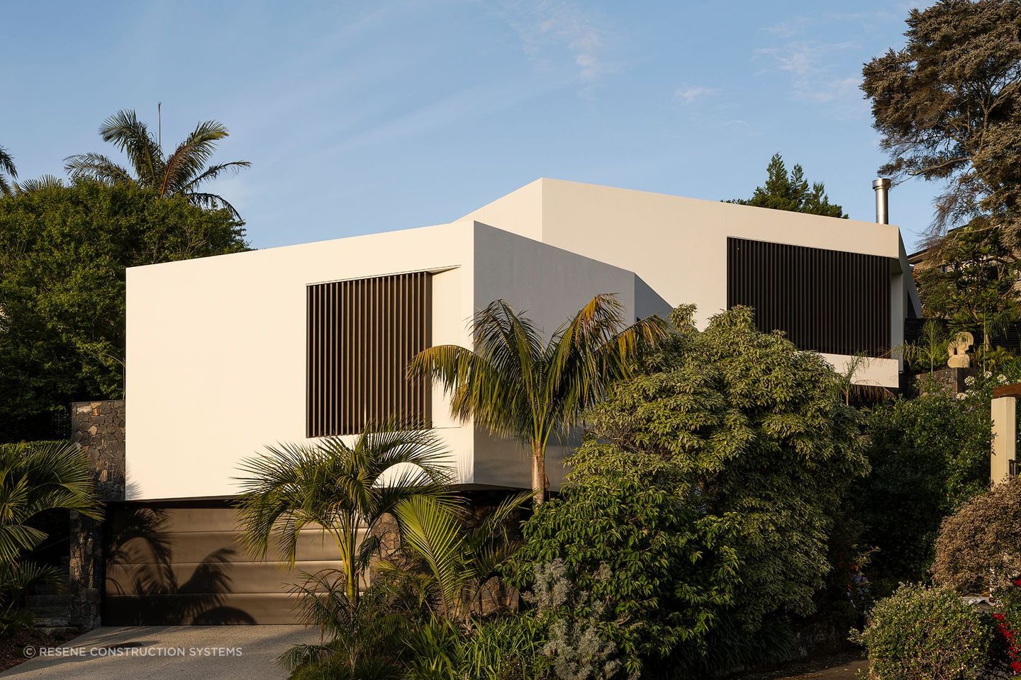 Deceptively simple at face value, the home's stunning geometry expands as one journeys through the home.