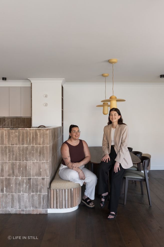 Alliee (left) and Rhi (right) co-directors of Mori &amp; Curll.