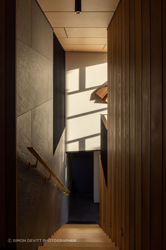 The home spreads across four levels.