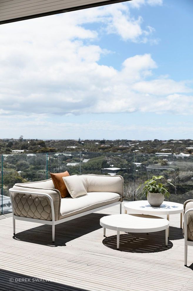 The first floor deck overlooking the view.