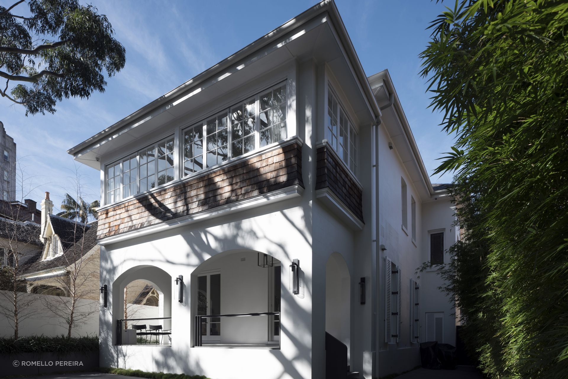 From the street view, the home is revitalised, yet belies the new contemporary interior.