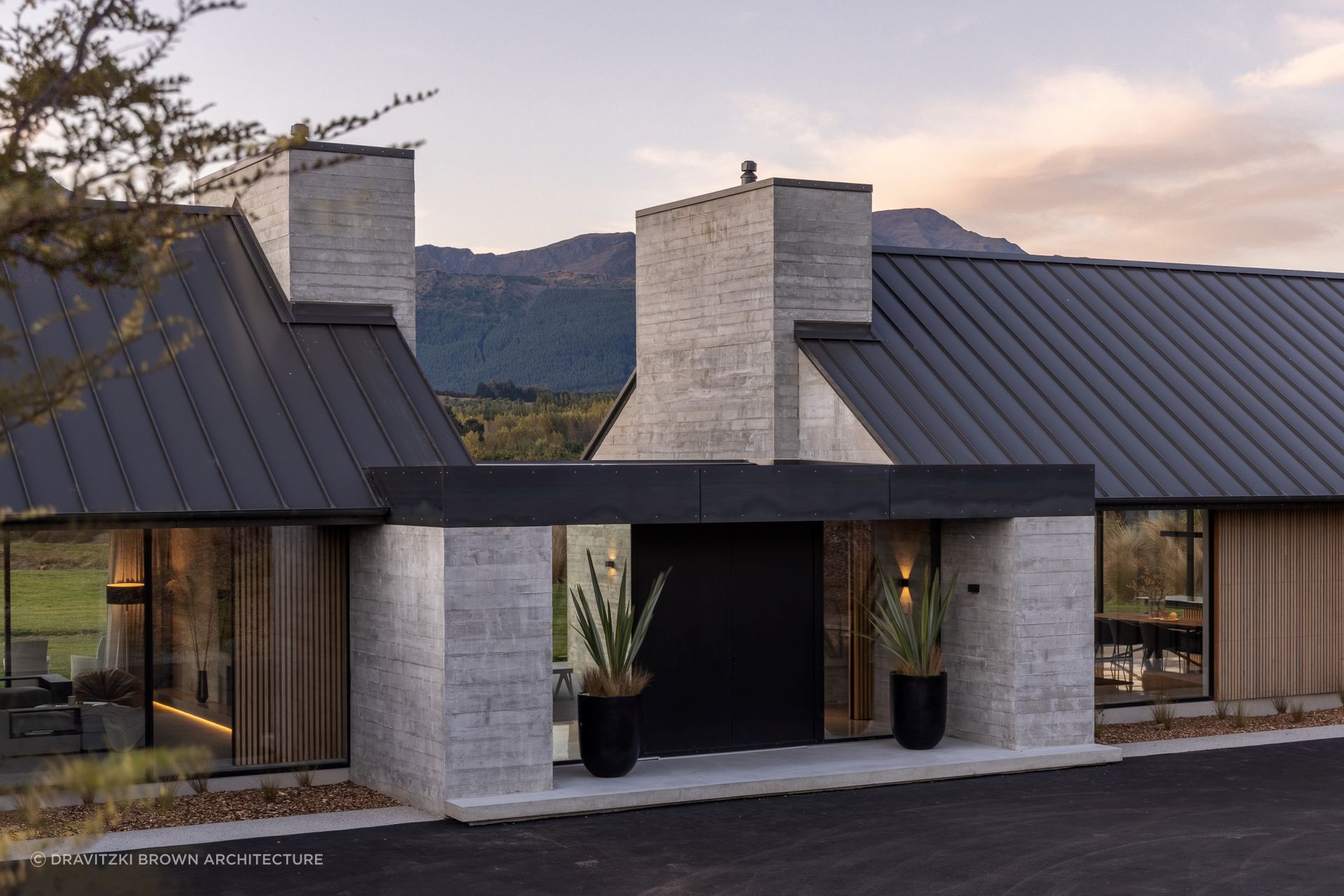 The grand entrance that separates the two pavilions. | Photography: Alister Brown