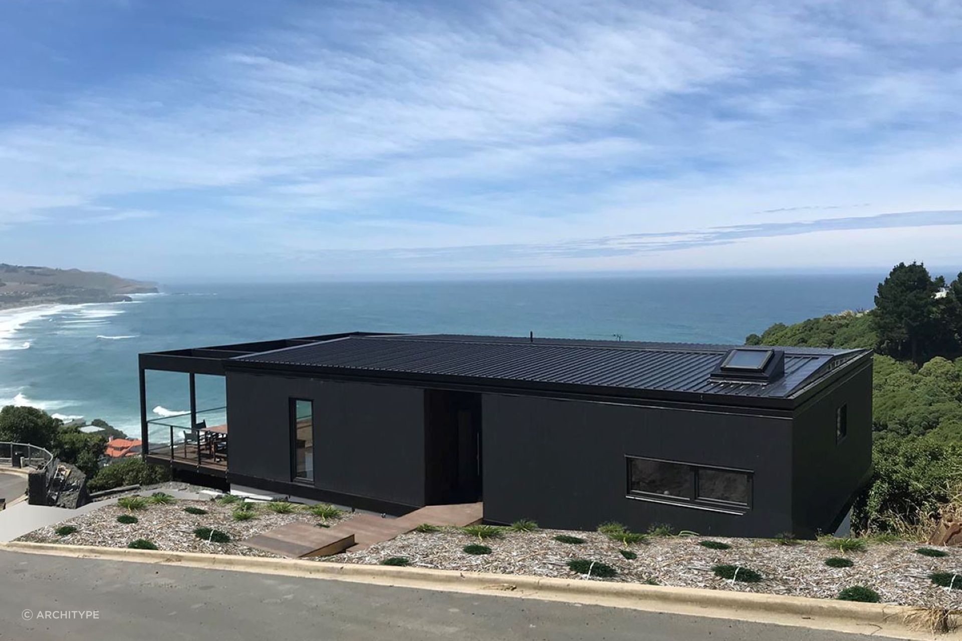 A certified passive house with exquisite views over St Clair Beach in Dunedin.