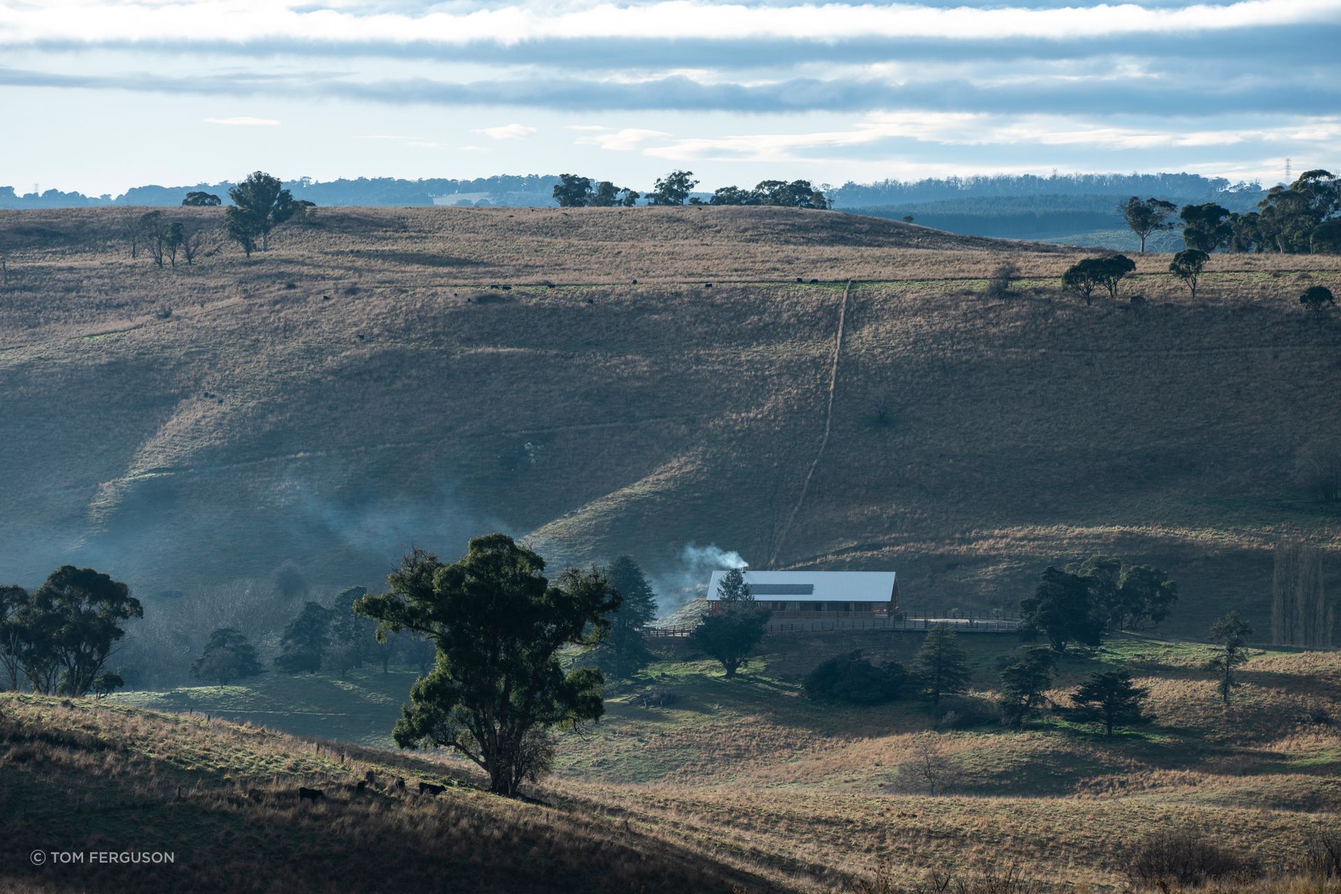The home is surrounded by rolling hills in the beautiful New South Wales Central Tablelands.